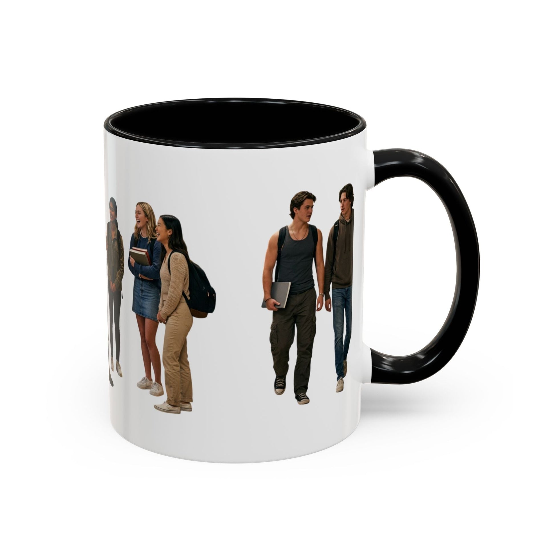 College Students Coffee Mug — Diverse Campus People Accent Mug (11/15oz) - ConsciousValues