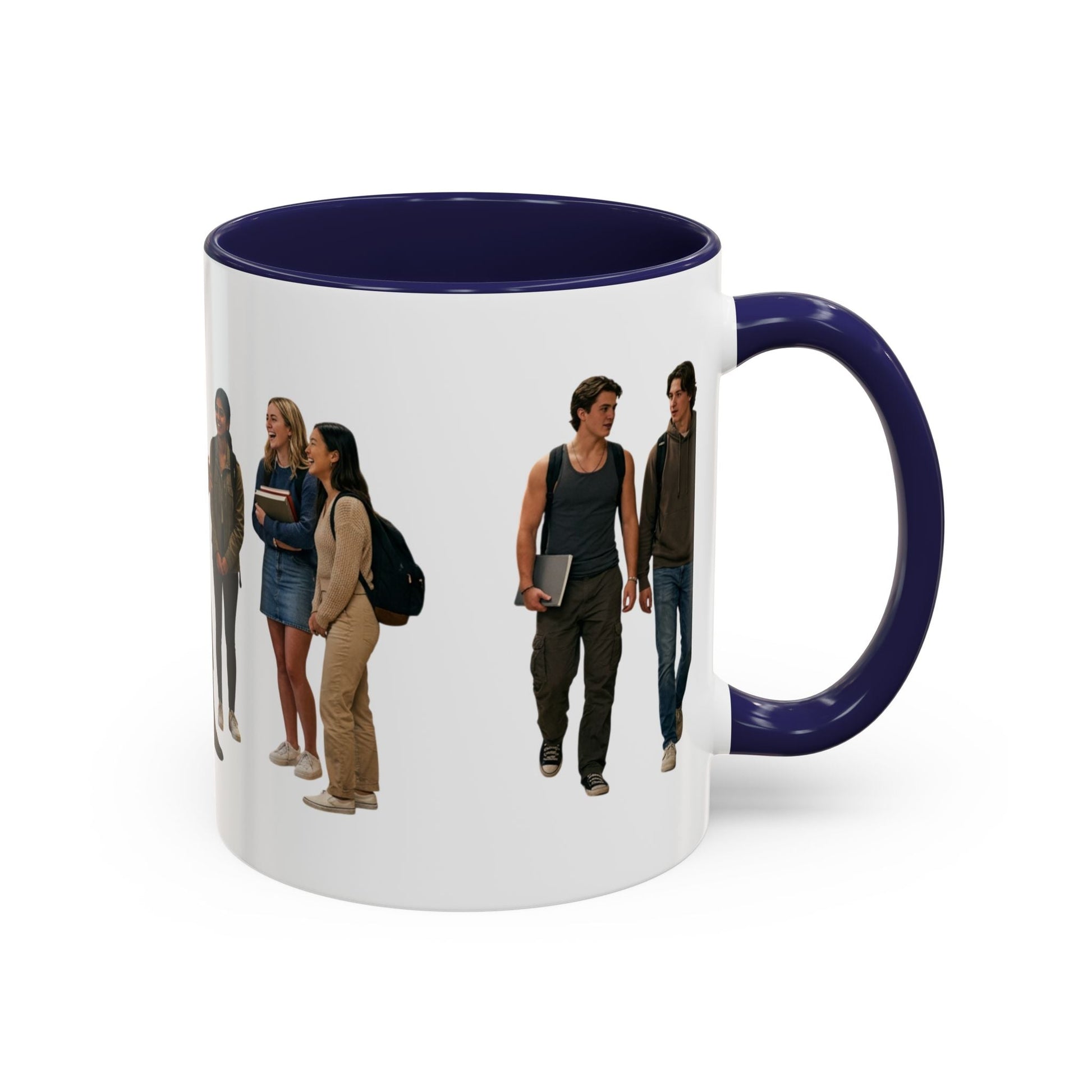 College Students Coffee Mug — Diverse Campus People Accent Mug (11/15oz) - ConsciousValues