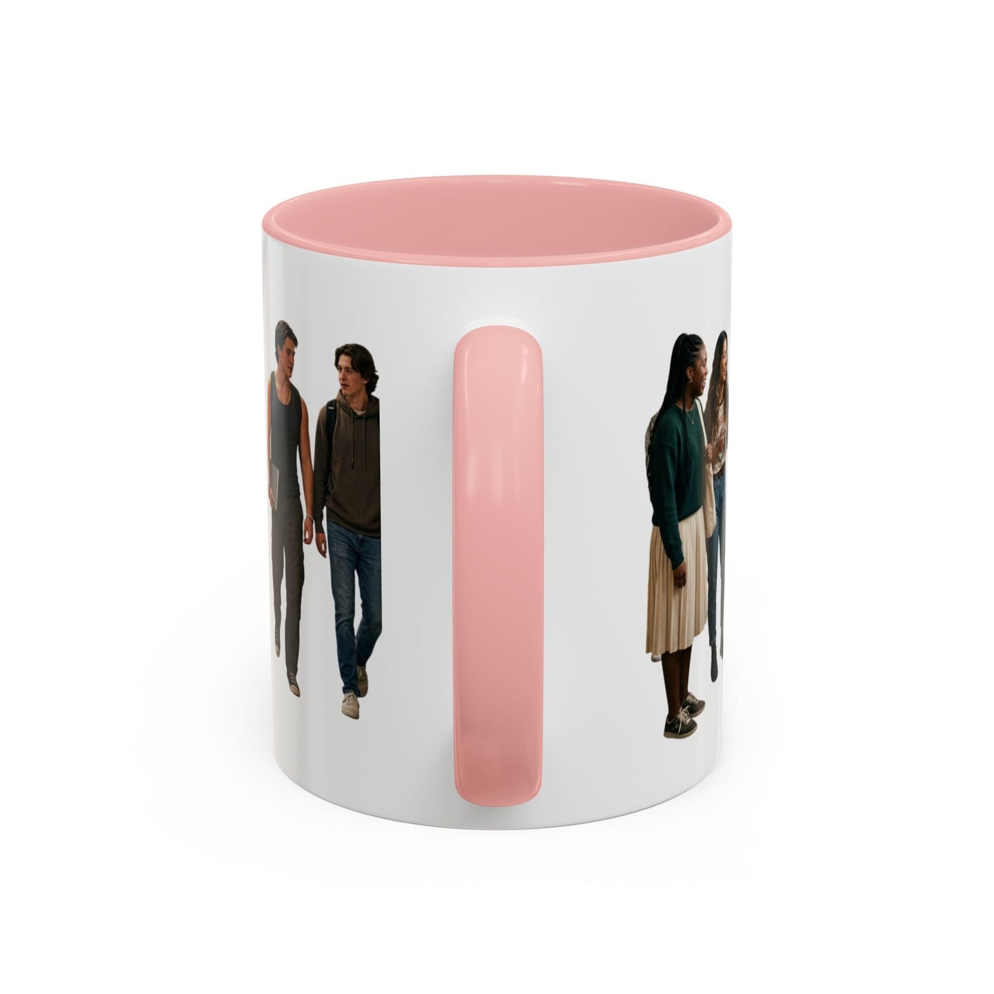 College Students Coffee Mug — Diverse Campus People Accent Mug (11/15oz) - ConsciousValues