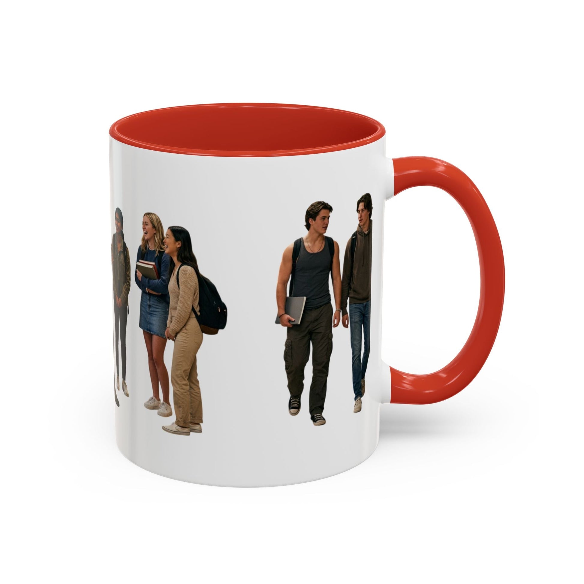 College Students Coffee Mug — Diverse Campus People Accent Mug (11/15oz) - ConsciousValues