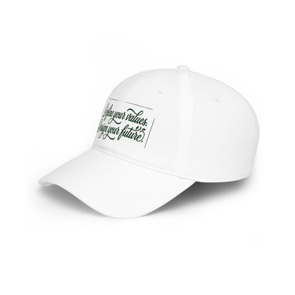 Define Your Values Baseball Cap — Inspirational Low - Profile Hat - ConsciousValues