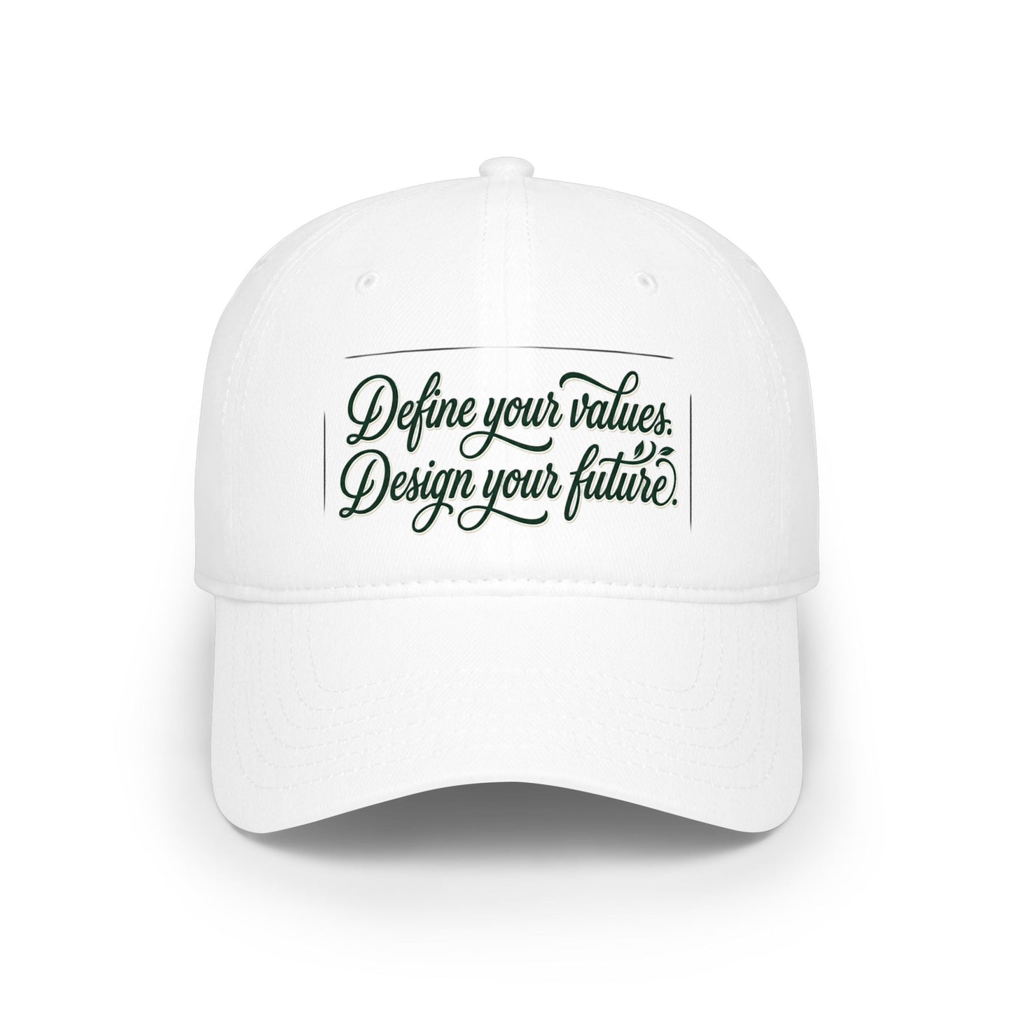 Define Your Values Baseball Cap — Inspirational Low - Profile Hat - ConsciousValues