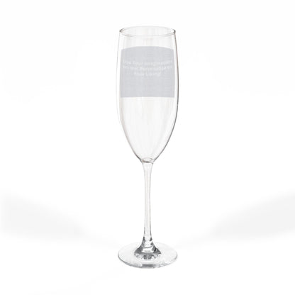 Engraved 8oz Champagne Flute — Personalized Wedding & Celebration Glass - ConsciousValues