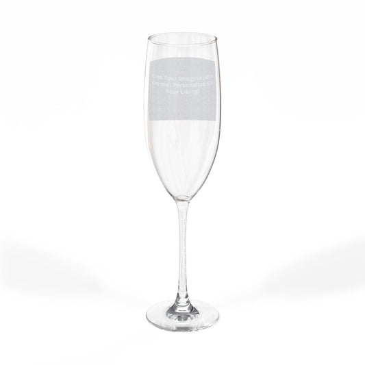 Engraved 8oz Champagne Flute — Personalized Wedding & Celebration Glass - ConsciousValues