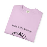 Finally Legal 21st Birthday T-Shirt — Personalized "Hailey's 21st Birthday" - ConsciousValues