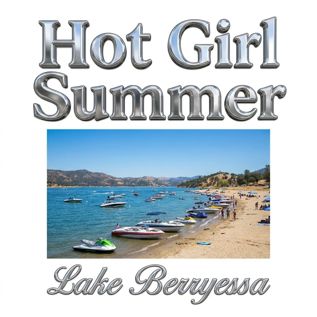 Hot Girl Summer Lake Berryessa Stickers | Beach Vibes Sticker - ConsciousValues