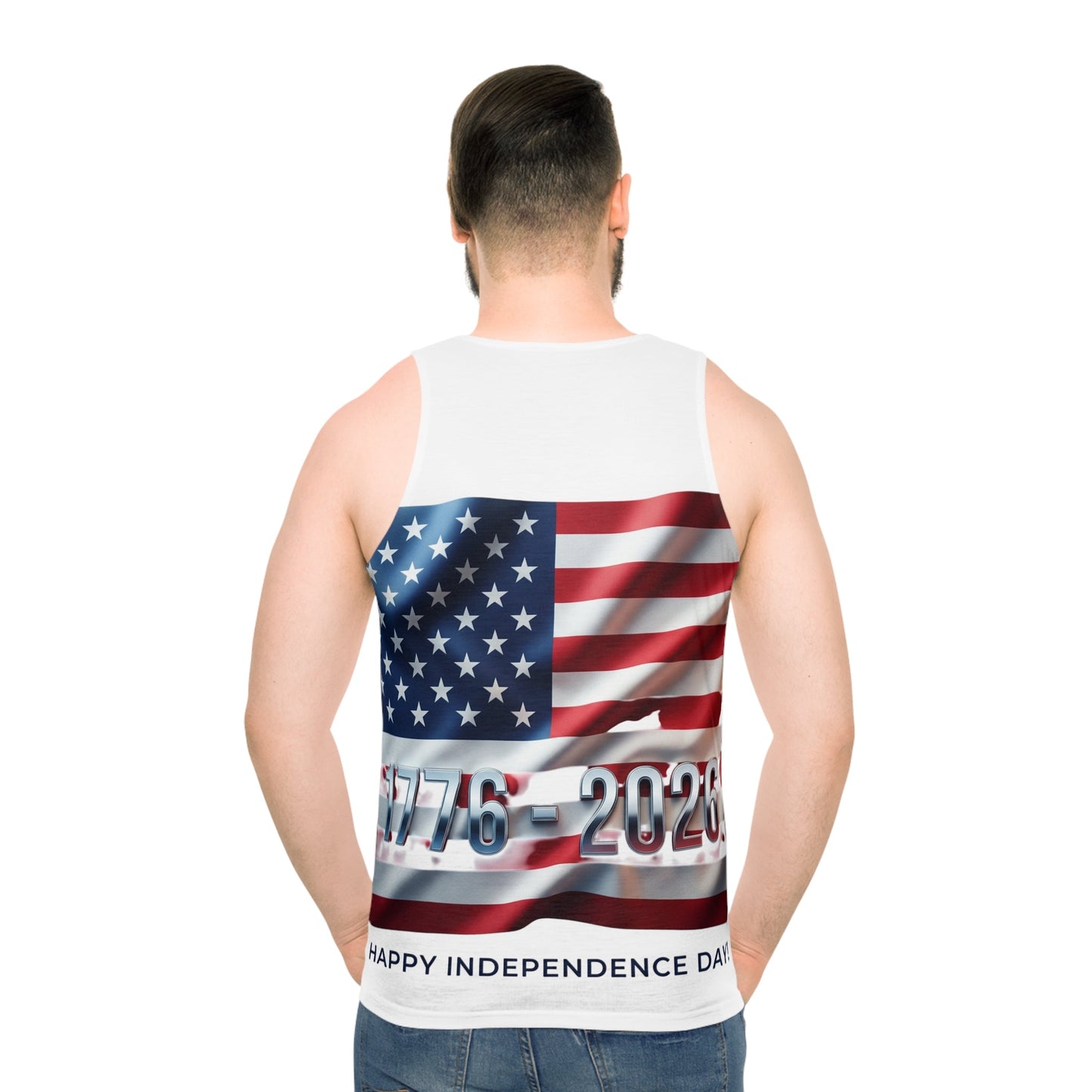 Independence Day BBQ Tank Top — American Flag 1776 - 2026 Fireworks Grill Girl - ConsciousValues