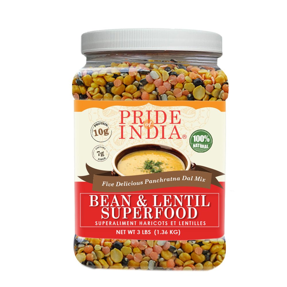Indian Bean & Lentil Superfood - Five Delicious Panchratna Dal Mixed Jar - ConsciousValues