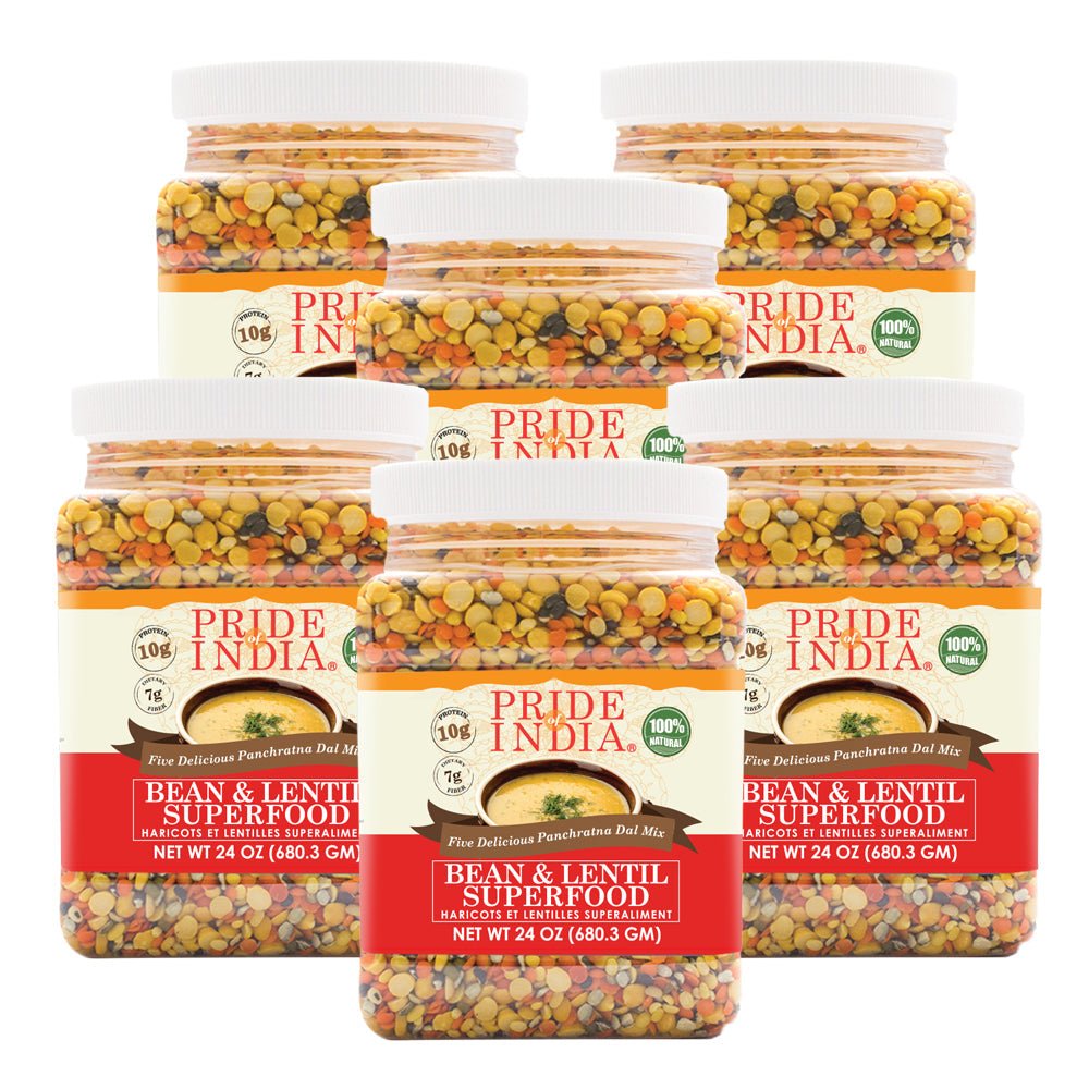 Indian Bean & Lentil Superfood - Five Delicious Panchratna Dal Mixed Jar - ConsciousValues