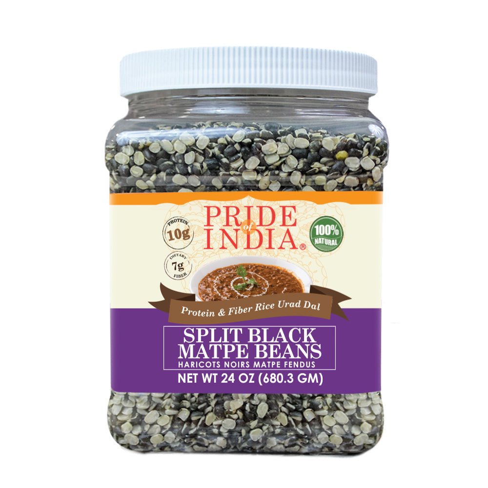 Indian Split Black Gram Matpe Beans - Protein & Fiber Rich Urad Dal Jar - ConsciousValues