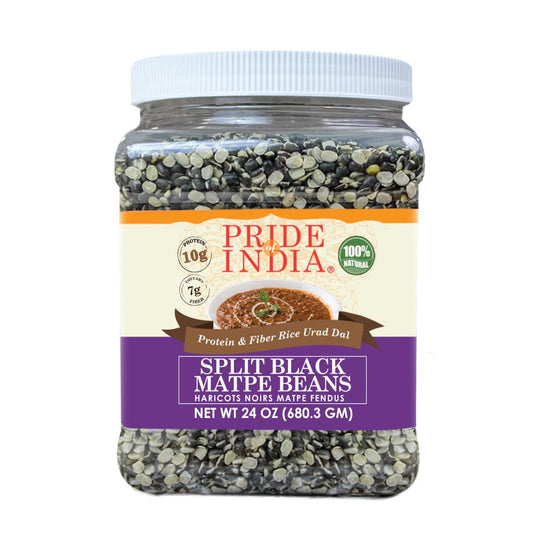 Indian Split Black Gram Matpe Beans - Protein & Fiber Rich Urad Dal Jar - ConsciousValues
