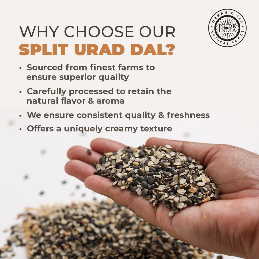 Indian Split Black Gram Matpe Beans - Protein & Fiber Rich Urad Dal Jar - ConsciousValues