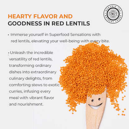 Indian Split Masur Red Lentils - Protein & Fiber Rich Masoor Dal Jar - ConsciousValues