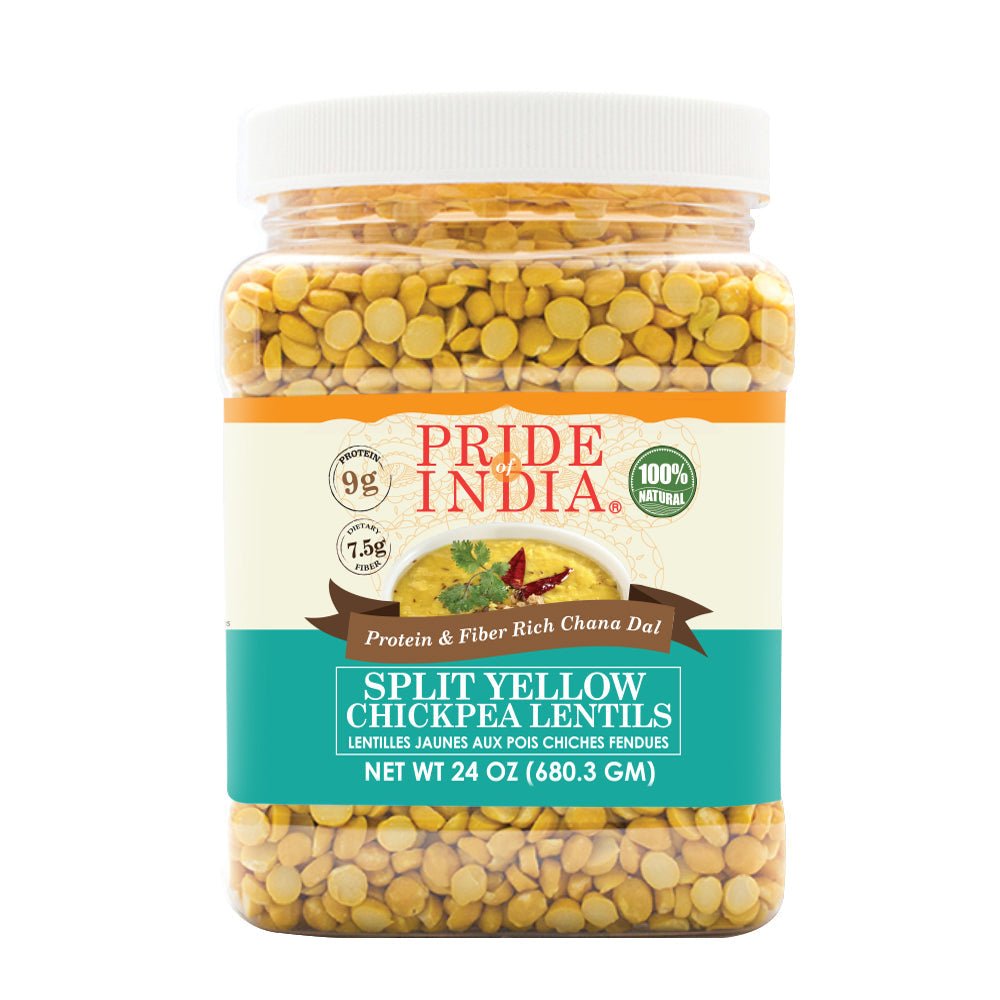Indian Split Yellow Chickpea Lentils - Protein & Fiber Rich Chana Dal Jar - ConsciousValues