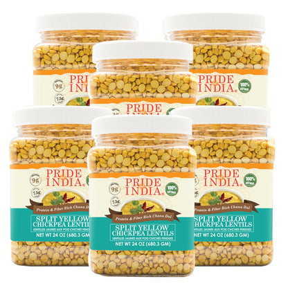 Indian Split Yellow Chickpea Lentils - Protein & Fiber Rich Chana Dal Jar - ConsciousValues