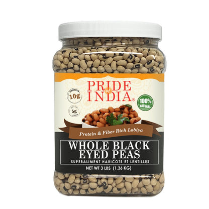 Indian Whole Black Eyed Peas - Protein & Fiber Rich Lobiya Jar - ConsciousValues