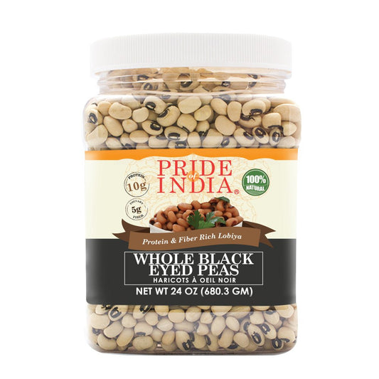 Indian Whole Black Eyed Peas - Protein & Fiber Rich Lobiya Jar - ConsciousValues
