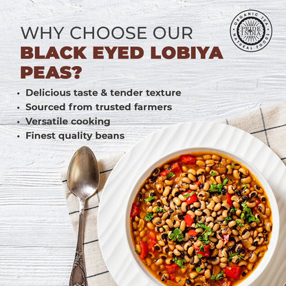 Indian Whole Black Eyed Peas - Protein & Fiber Rich Lobiya Jar - ConsciousValues