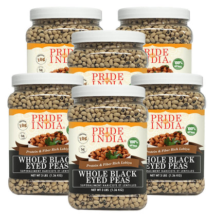 Indian Whole Black Eyed Peas - Protein & Fiber Rich Lobiya Jar - ConsciousValues