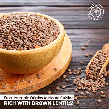 Indian Whole Brown Crimson Lentils - Protein & Fiber Rich Masoor Whole Jar - ConsciousValues