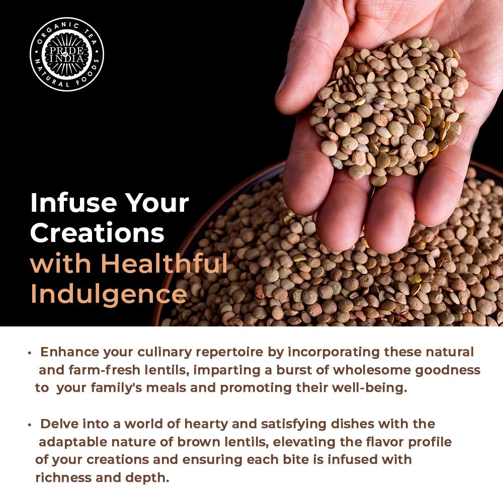 Indian Whole Brown Crimson Lentils - Protein & Fiber Rich Masoor Whole Jar - ConsciousValues