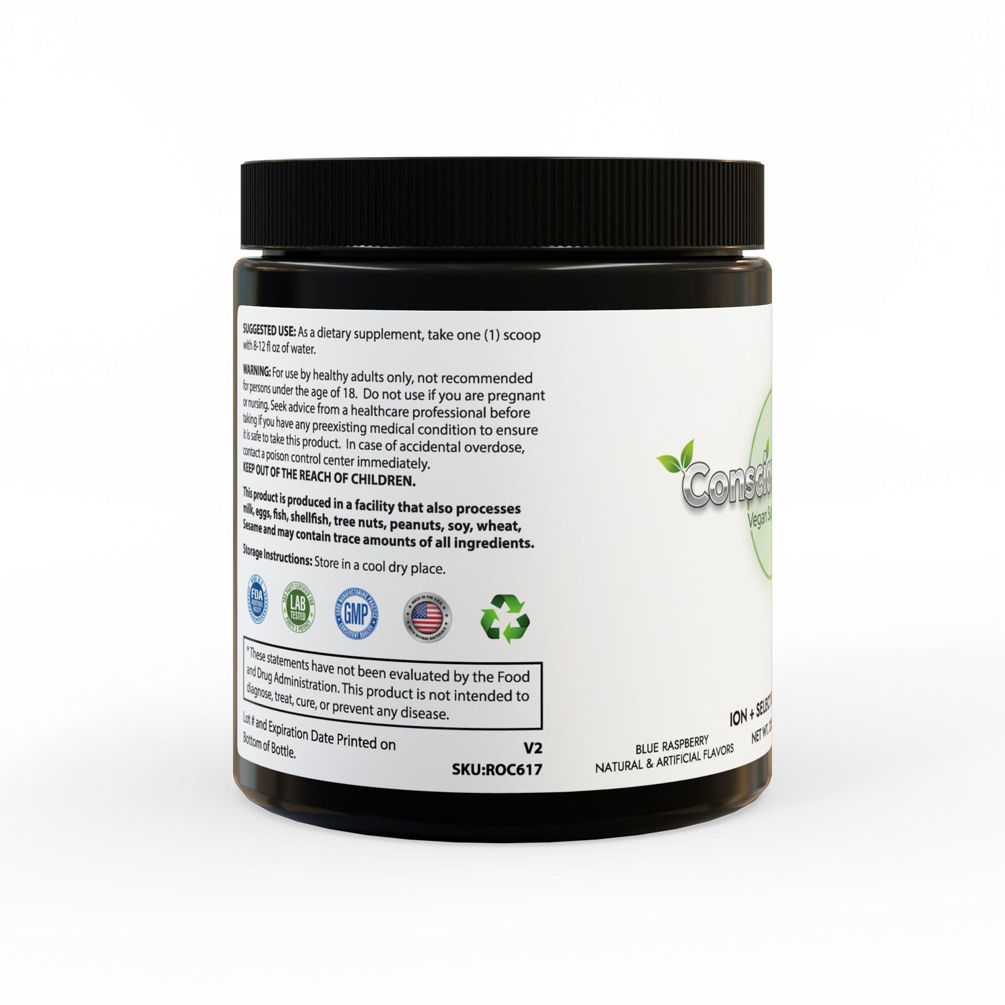 ION + Select Electrolyte Supplement (225g, 7.9oz) - ConsciousValues