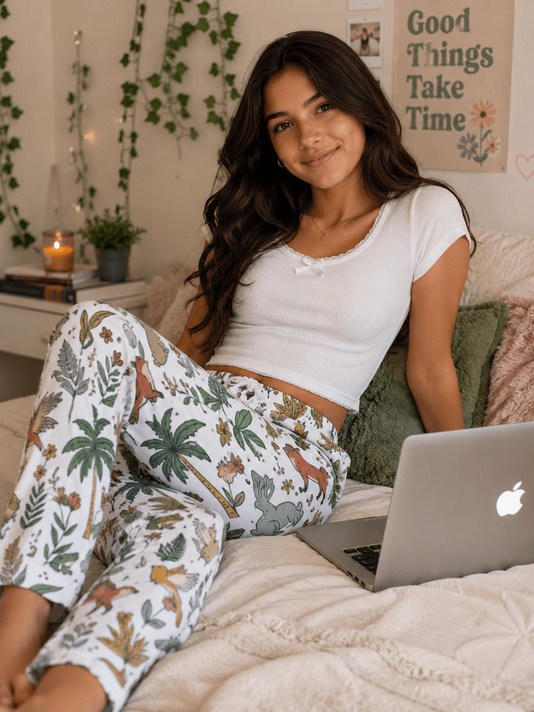 Kids Lounge Pants — Forest Friends All-Over Print - ConsciousValues