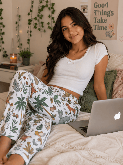 Kids Lounge Pants — Forest Friends All-Over Print - ConsciousValues