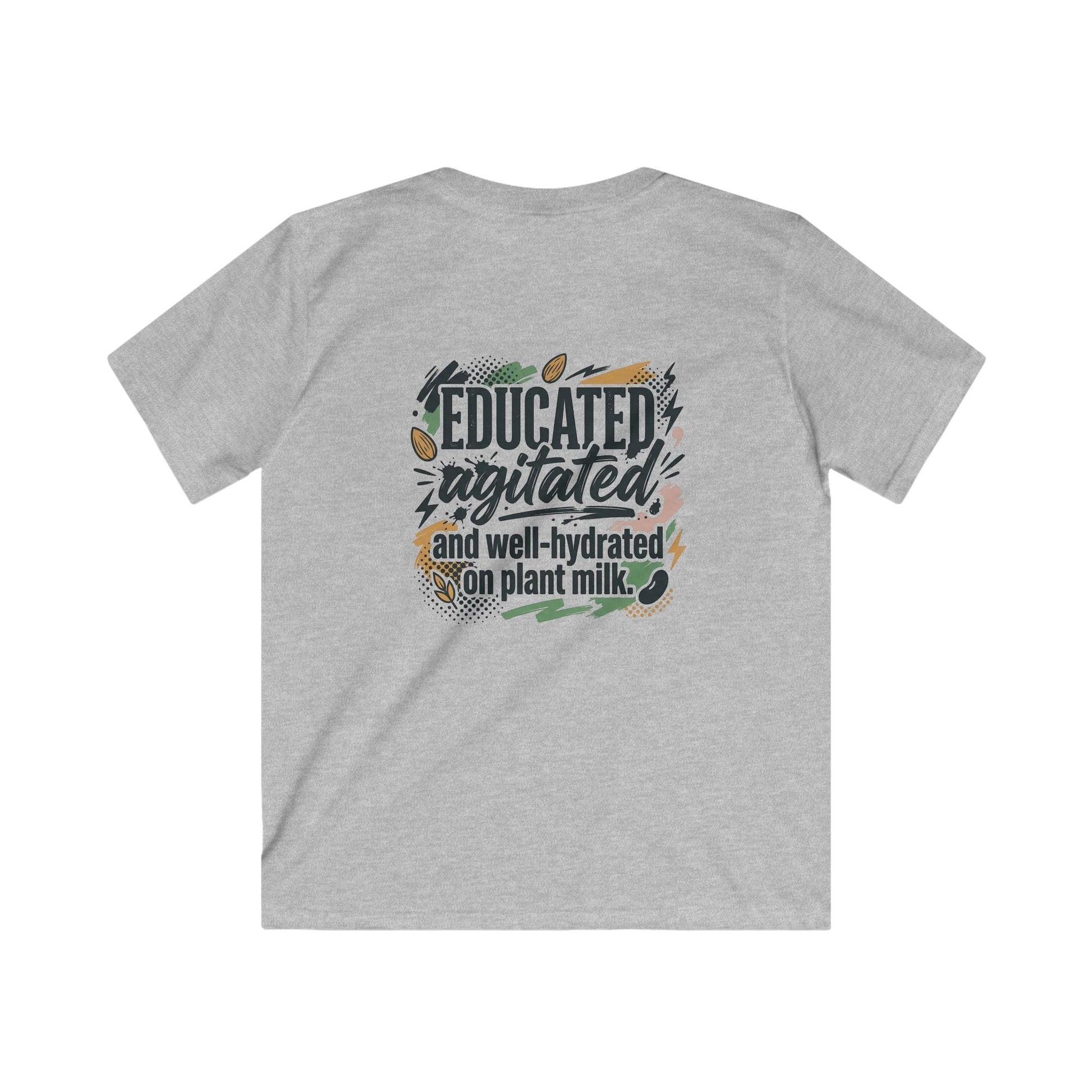 Kids Tee — "Educated, Agitated, and Well-Hydrated on Plant Milk" Graphic Tee - ConsciousValues