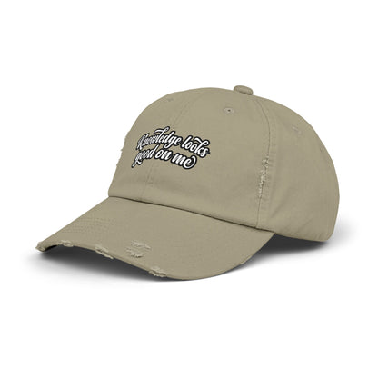 Knowledge Looks Good On Me Distressed Cap - ConsciousValues