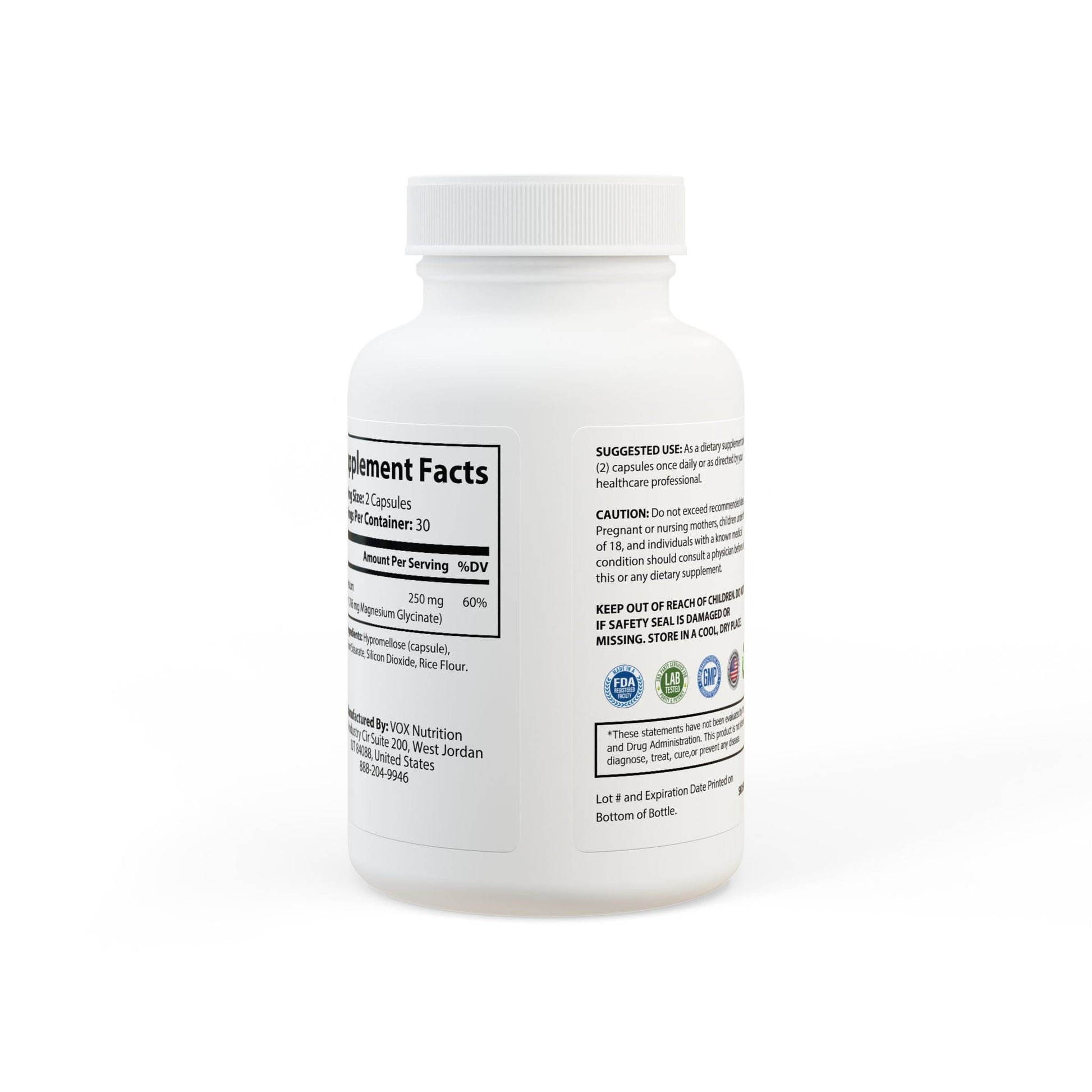 Magnesium Glycinate Supplement (60 Capsules) - ConsciousValues