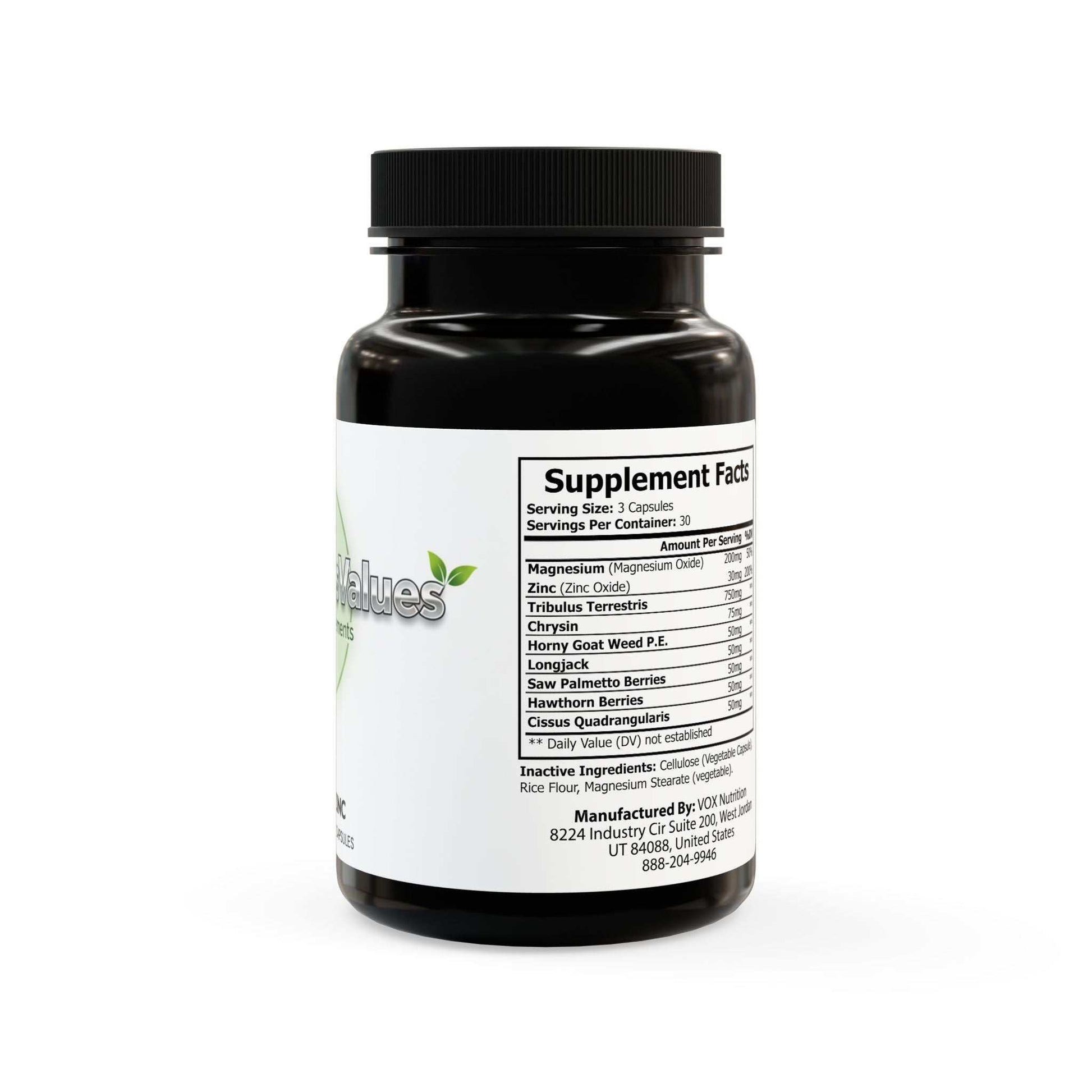 Magnesium Zinc Supplement (90 Capsules) - ConsciousValues