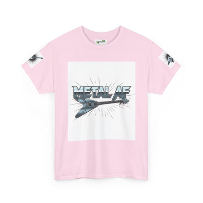 Metal AF Guitar Graphic Tee | Flying V Illustration, Retro Metal Logo - ConsciousValues