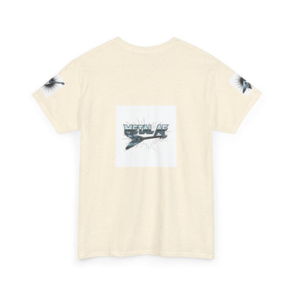 Metal AF Guitar Graphic Tee | Flying V Illustration, Retro Metal Logo - ConsciousValues