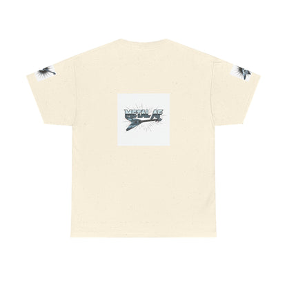 Metal AF Guitar Graphic Tee | Flying V Illustration, Retro Metal Logo - ConsciousValues
