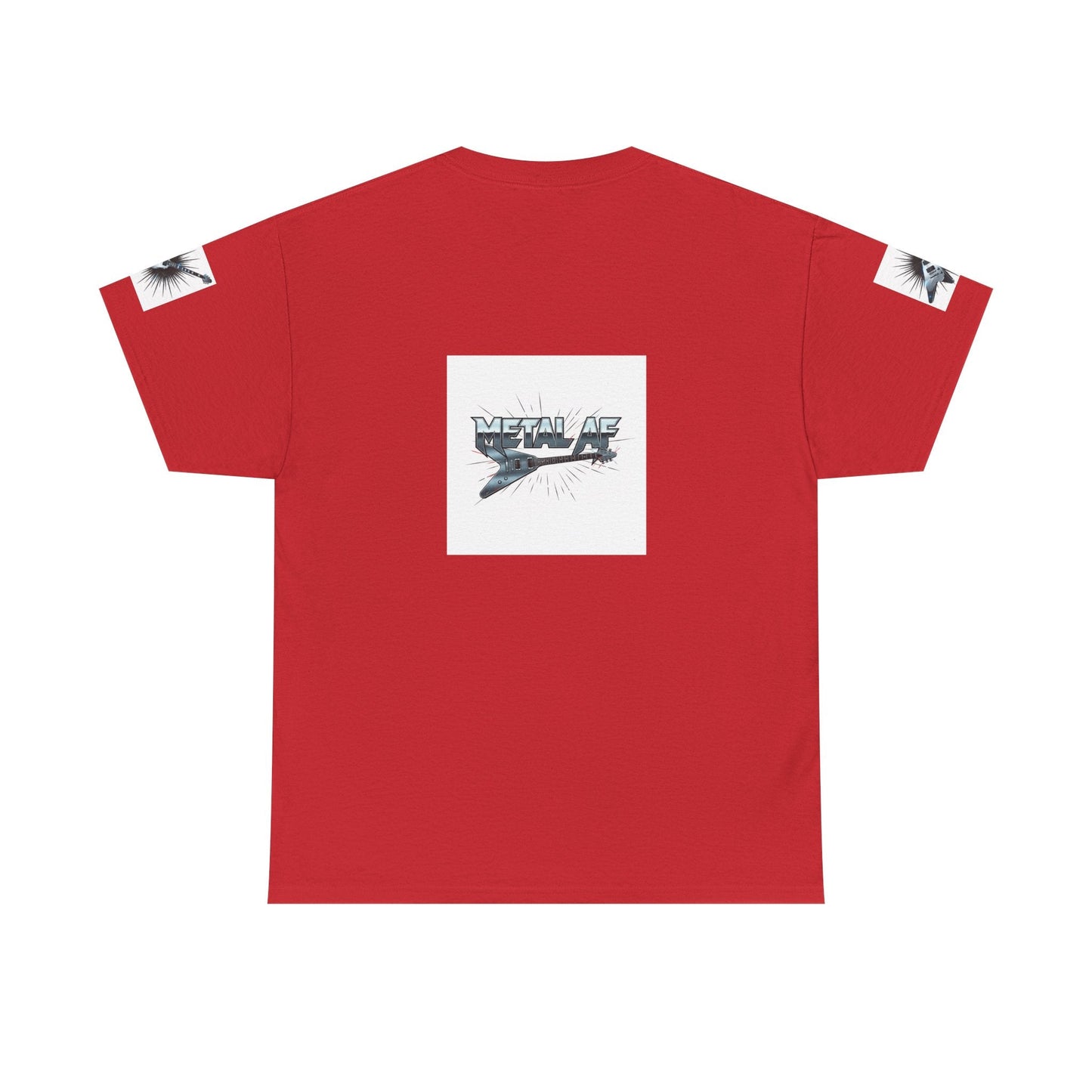 Metal AF Guitar Graphic Tee | Flying V Illustration, Retro Metal Logo - ConsciousValues