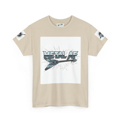 Metal AF Guitar Graphic Tee | Flying V Illustration, Retro Metal Logo - ConsciousValues