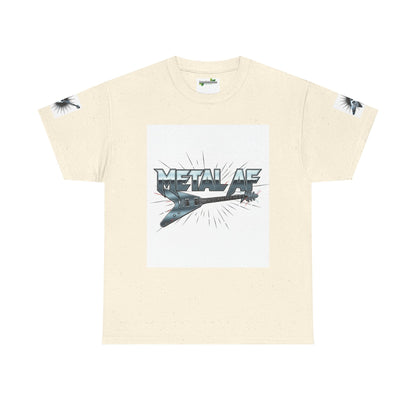 Metal AF Guitar Graphic Tee | Flying V Illustration, Retro Metal Logo - ConsciousValues