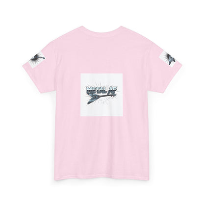Metal AF Guitar Graphic Tee | Flying V Illustration, Retro Metal Logo - ConsciousValues