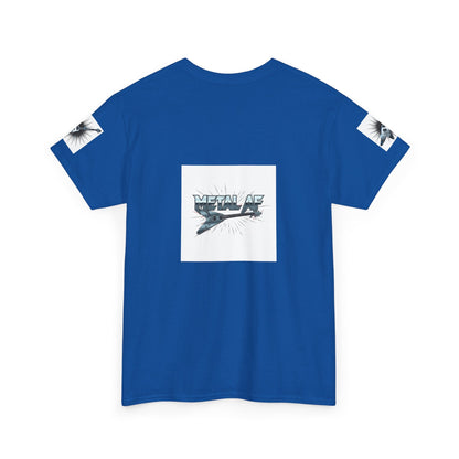 Metal AF Guitar Graphic Tee | Flying V Illustration, Retro Metal Logo - ConsciousValues