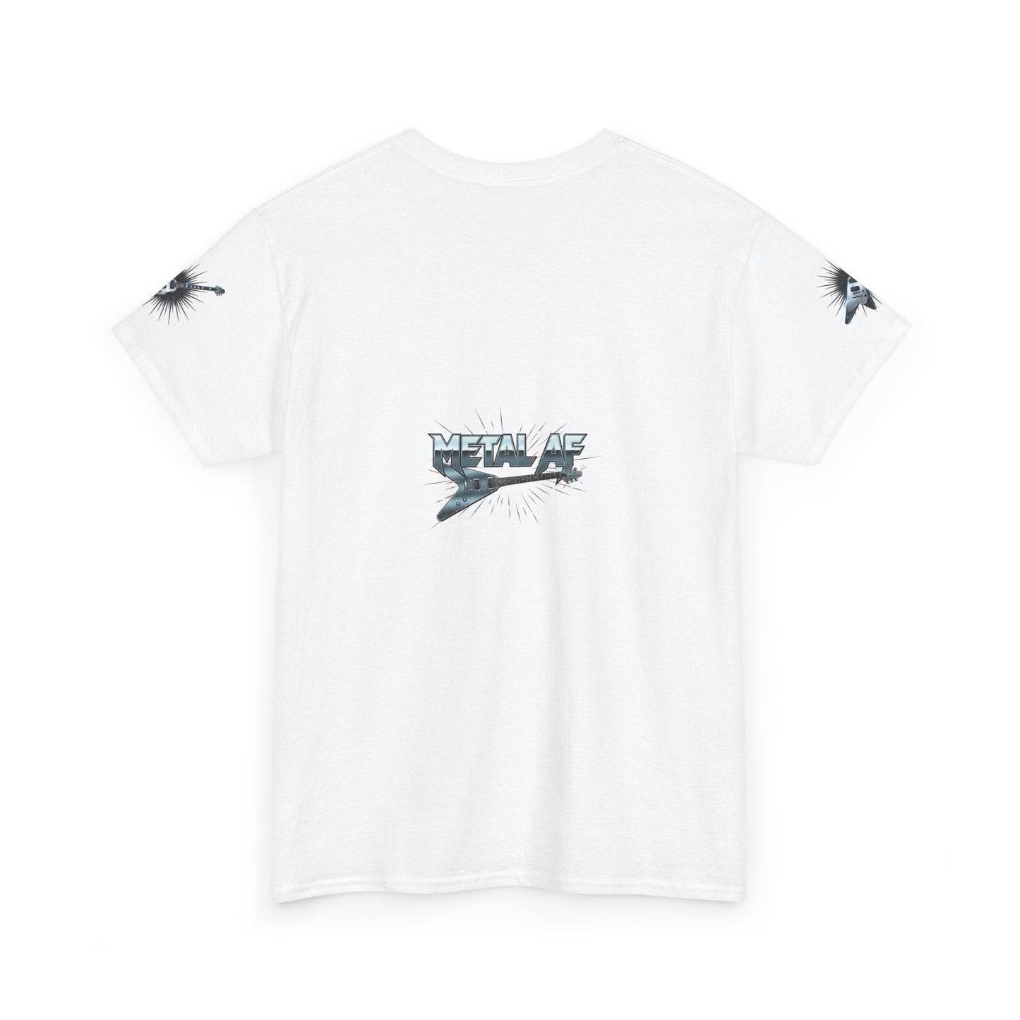 Metal AF Guitar Graphic Tee | Flying V Illustration, Retro Metal Logo - ConsciousValues