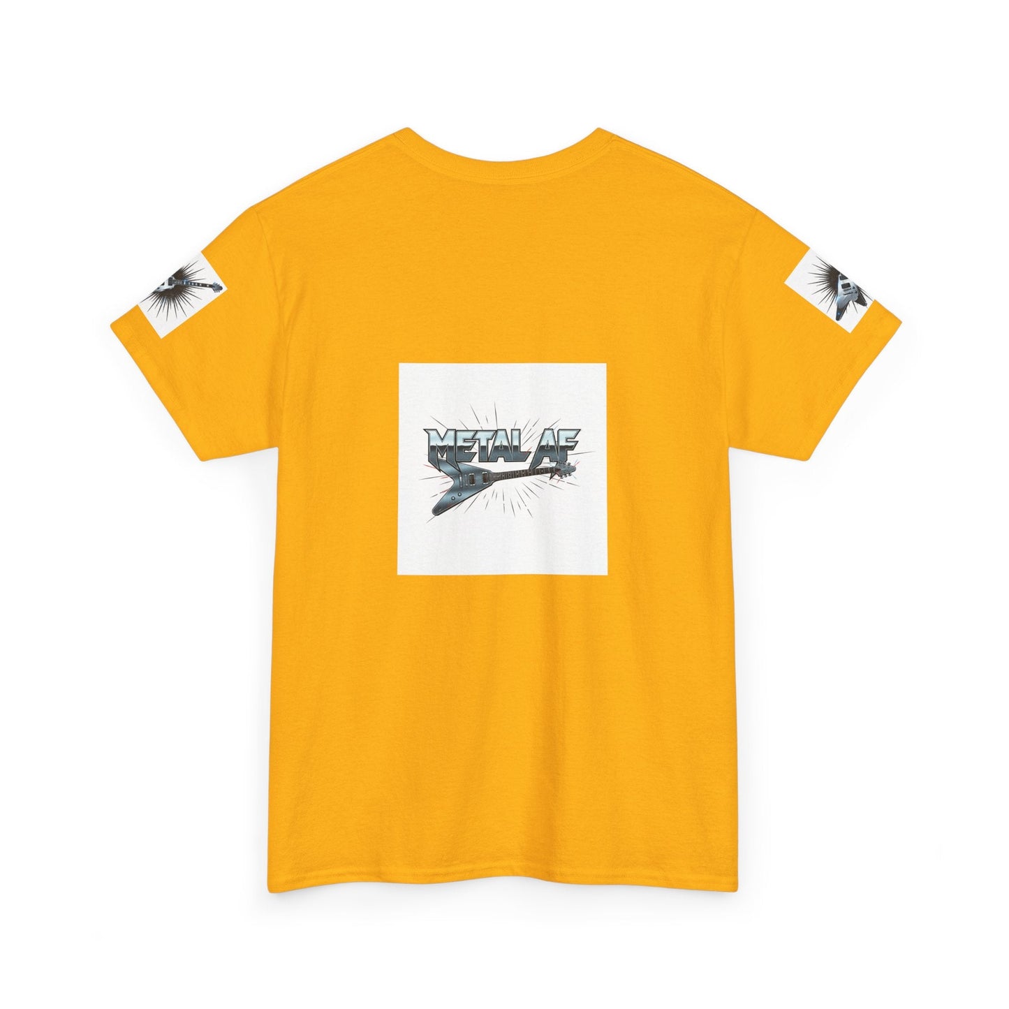 Metal AF Guitar Graphic Tee | Flying V Illustration, Retro Metal Logo - ConsciousValues