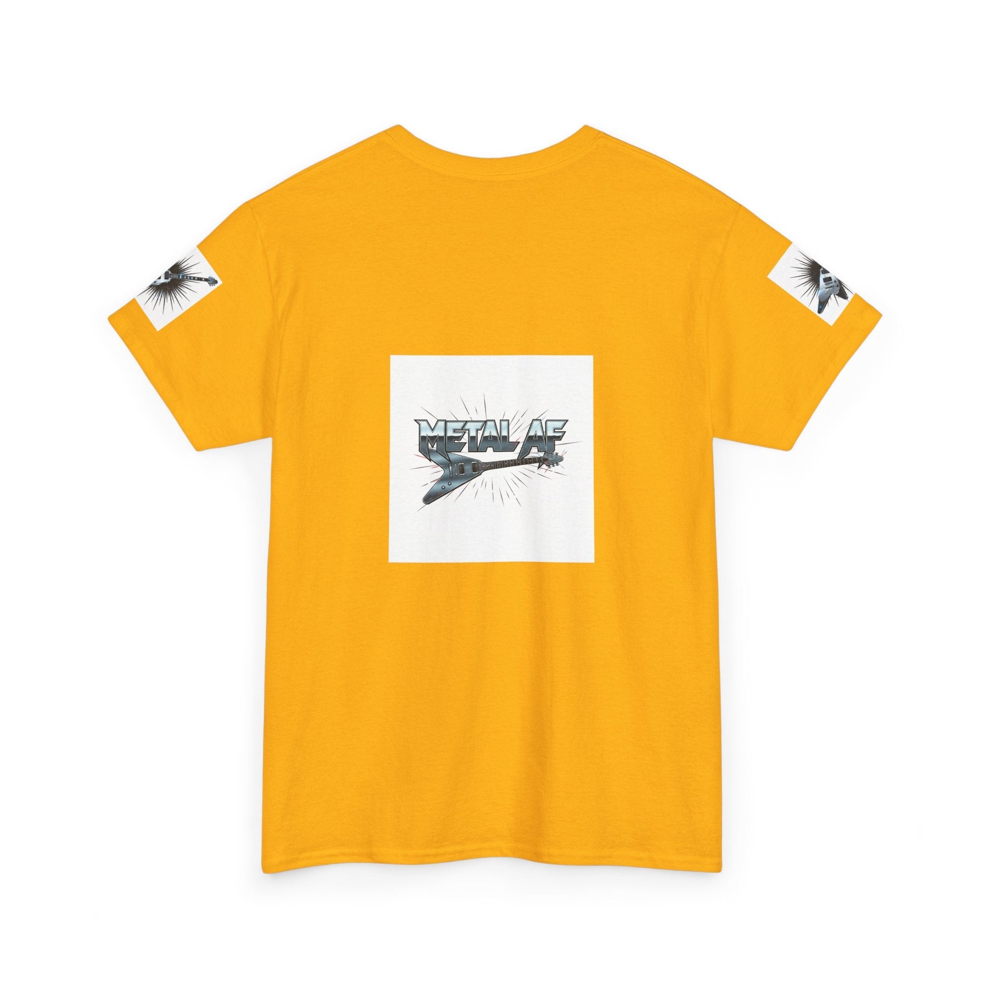 Metal AF Guitar Graphic Tee | Flying V Illustration, Retro Metal Logo - ConsciousValues
