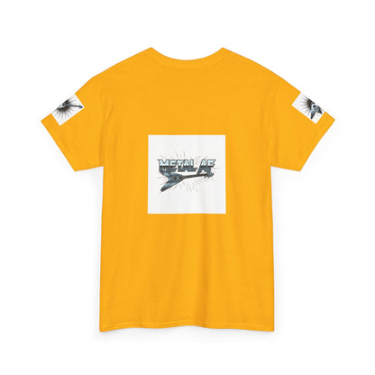 Metal AF Guitar Graphic Tee | Flying V Illustration, Retro Metal Logo - ConsciousValues