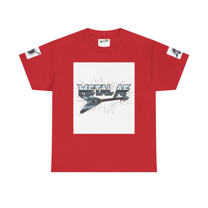 Metal AF Guitar Graphic Tee | Flying V Illustration, Retro Metal Logo - ConsciousValues