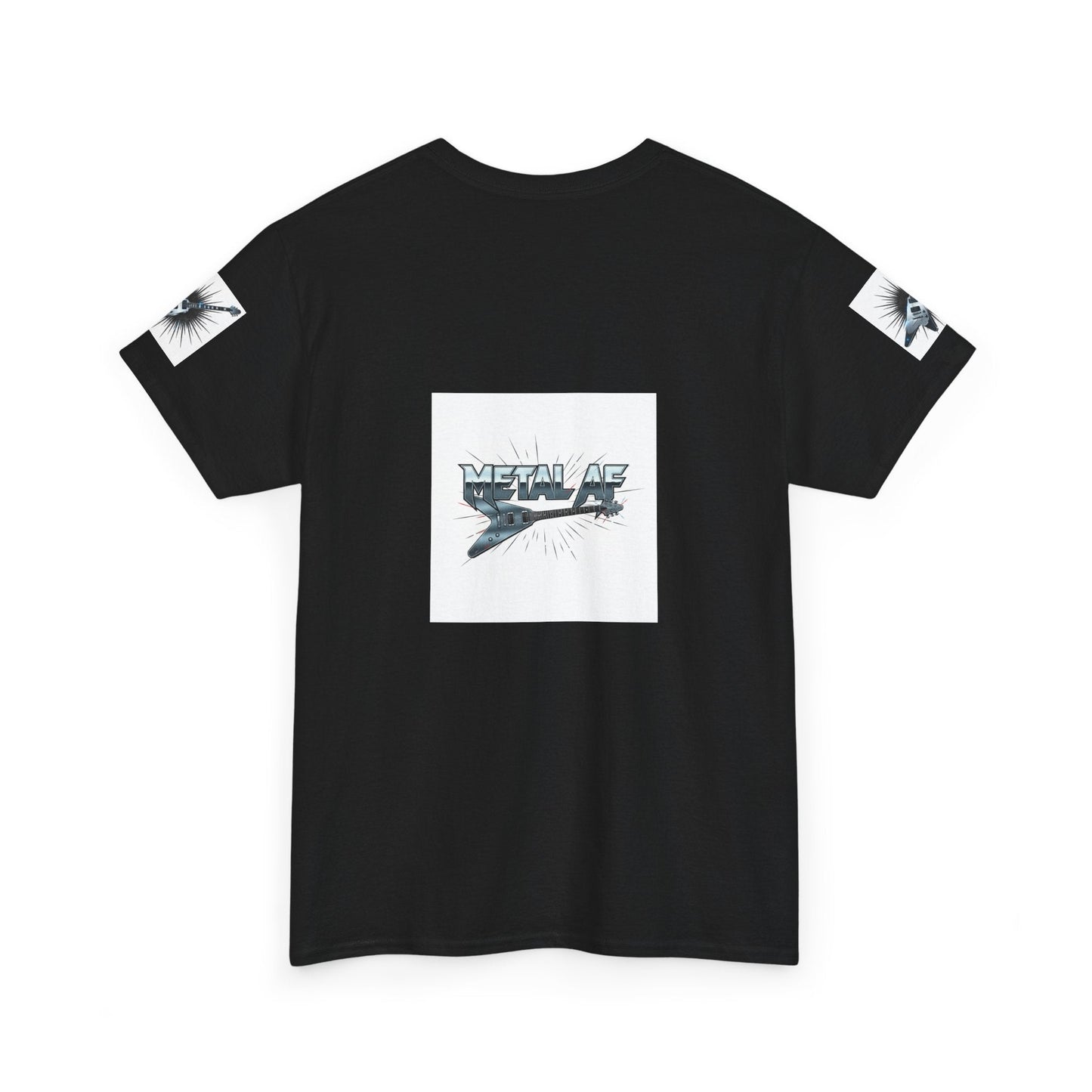 Metal AF Guitar Graphic Tee | Flying V Illustration, Retro Metal Logo - ConsciousValues