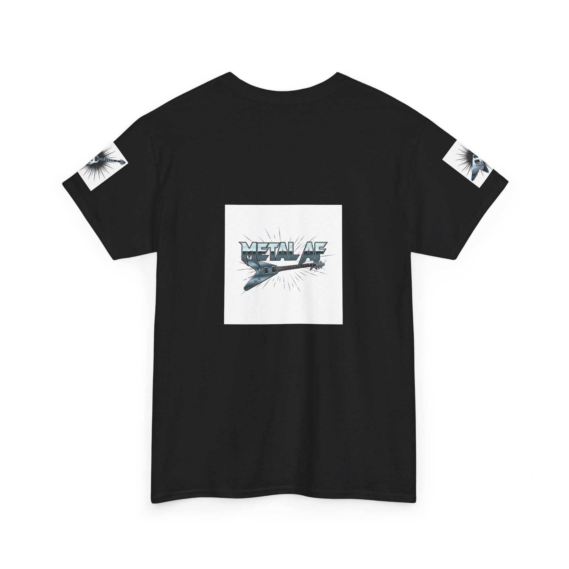 Metal AF Guitar Graphic Tee | Flying V Illustration, Retro Metal Logo - ConsciousValues
