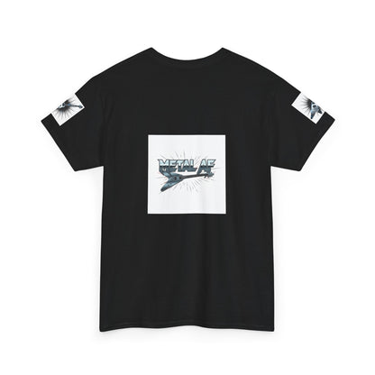 Metal AF Guitar Graphic Tee | Flying V Illustration, Retro Metal Logo - ConsciousValues