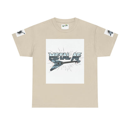 Metal AF Guitar Graphic Tee | Flying V Illustration, Retro Metal Logo - ConsciousValues