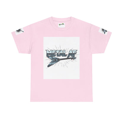Metal AF Guitar Graphic Tee | Flying V Illustration, Retro Metal Logo - ConsciousValues
